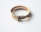 14k gold filled Lassoed Rope Love Ring