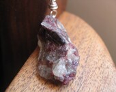 rough pink tourmaline necklace. raw gemstone necklace. unisex jewelry. splurge.