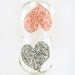 Valentine glasses - Set of 2 hand painted red wine stemless glasses - Lacy heart