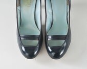 1940's Navy Blue Heels