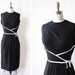 1960s black cocktail dress / vintage 60s mod dress