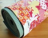 Yoga Bag Pilates Mat Bag in Pink and Yellow Calico Butterflies READY to SHIP