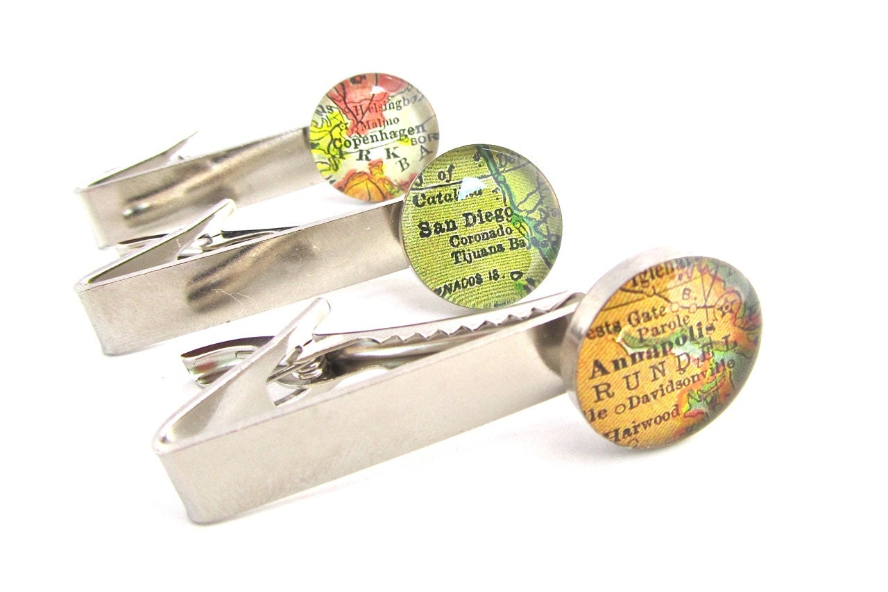 Custom Tie Clip.  Choose your Favorite City.