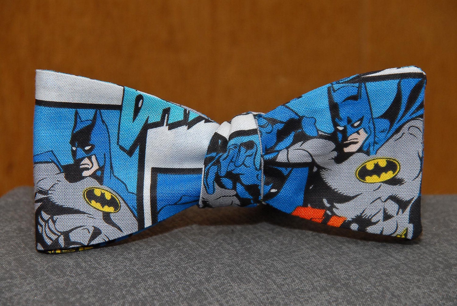 Kiddo sized Batman Action Bow tie