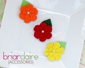 Erin - Felt Petunias Clip Set (many colors available)