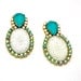 One of a Kind Earrings- Hand Dyed Vintage Crystal Bubbles- Ana
