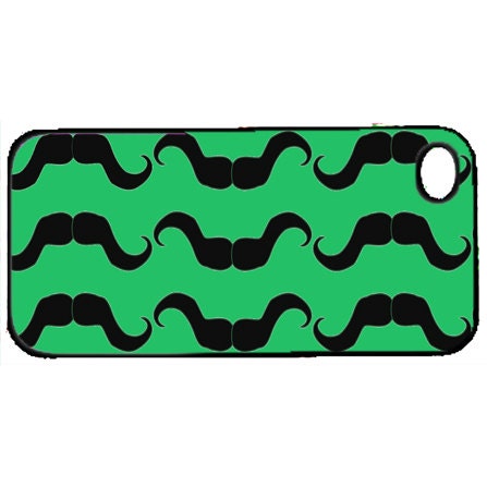 iPhone 5 Mustache iPhone Case in Green - unique iphone cases, gift ideas, men, trendy, hipster, gifts for him, geekery, vintage