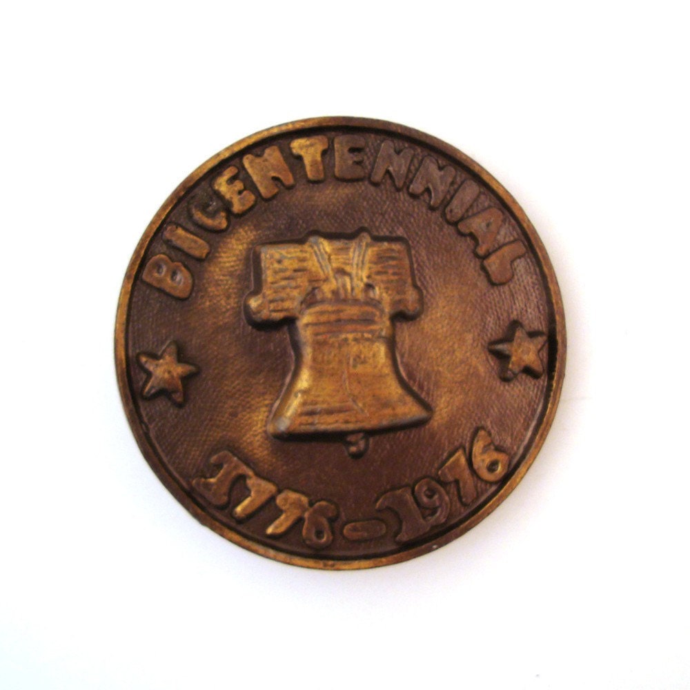 Vintage 1970s Liberty Bell Bicentennial Belt Buckle
