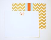 Personalized Notecards - set of 10 - CHEVRON Collection
