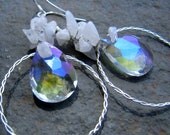 Moonstone and Clear Mystic Quartz earrings - Tenderness