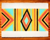 Camping Blanket Blank Greeting Card