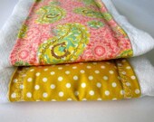 Paisley Girl Burp Cloth Set