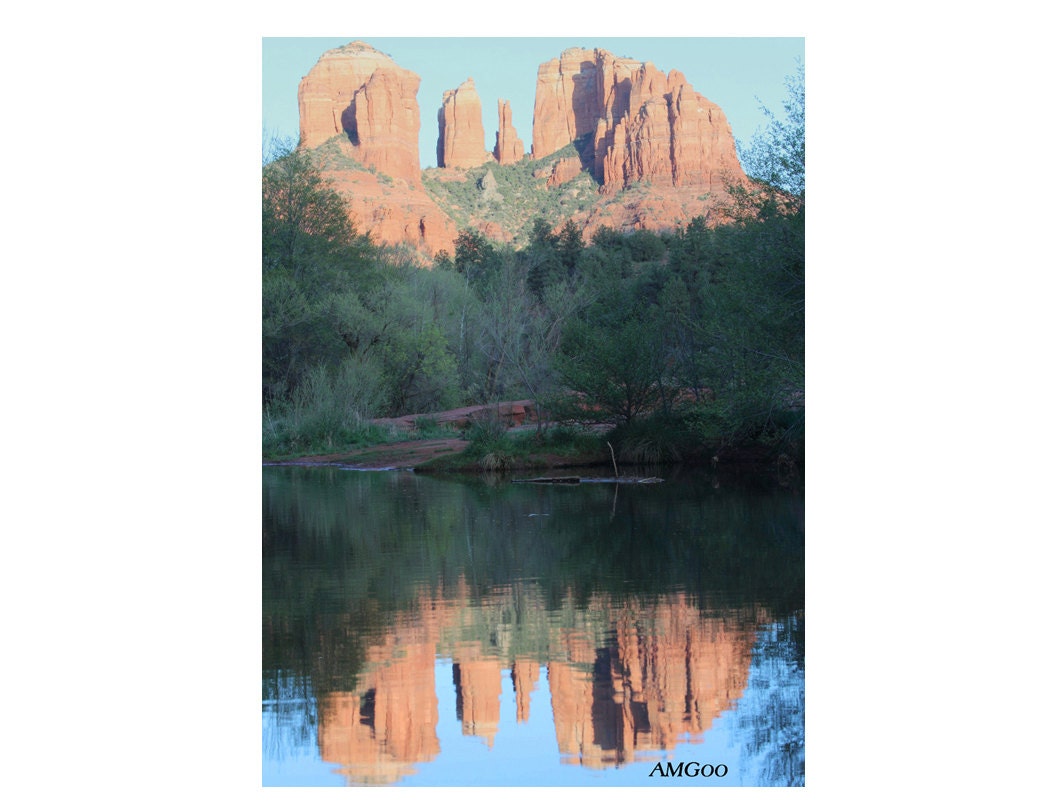Reflections at Red Rock Crossing - photograph