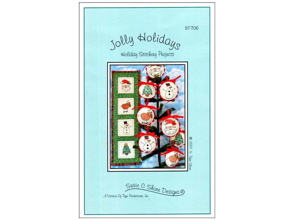 Susie C Shore Designs - Jolly Holidays - Christmas Banner and Ornaments Pattern
