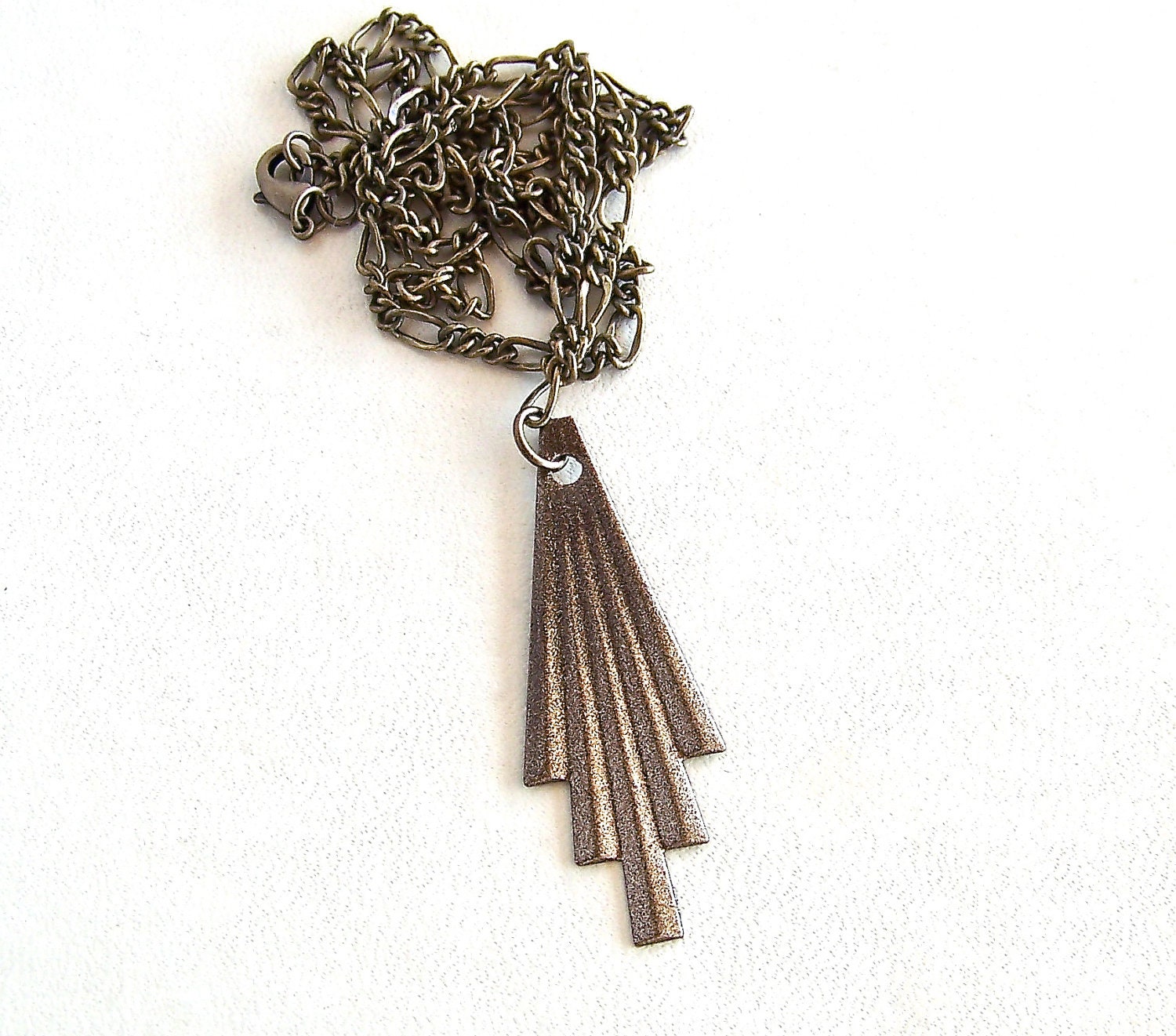 wingspan necklace - antique brass pendant - thunderbird