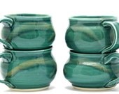 Green Soup Mug in Copper Mountain Glaze Combination