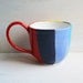 Large Rainbow Mug - Big Colorful Handmade Coffee Cup - Ceramic Pottery Multi Color Drinking Cup