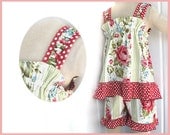 Red Rose Swing Top & Ruffle Short Set Girls Outfit Spring 2013 sizes 6 7 8 10 12 14 Boutique Childrens Clothing Polka Dot Girl Clothes