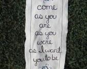 Nirvana Unraveled, hand embroidered art