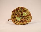 50% off LIQUIDATION SALE Brown Apple Green Fabric Flower Headband
