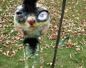 Zombie Possum  ornament skeleton art doll folk art paper clay