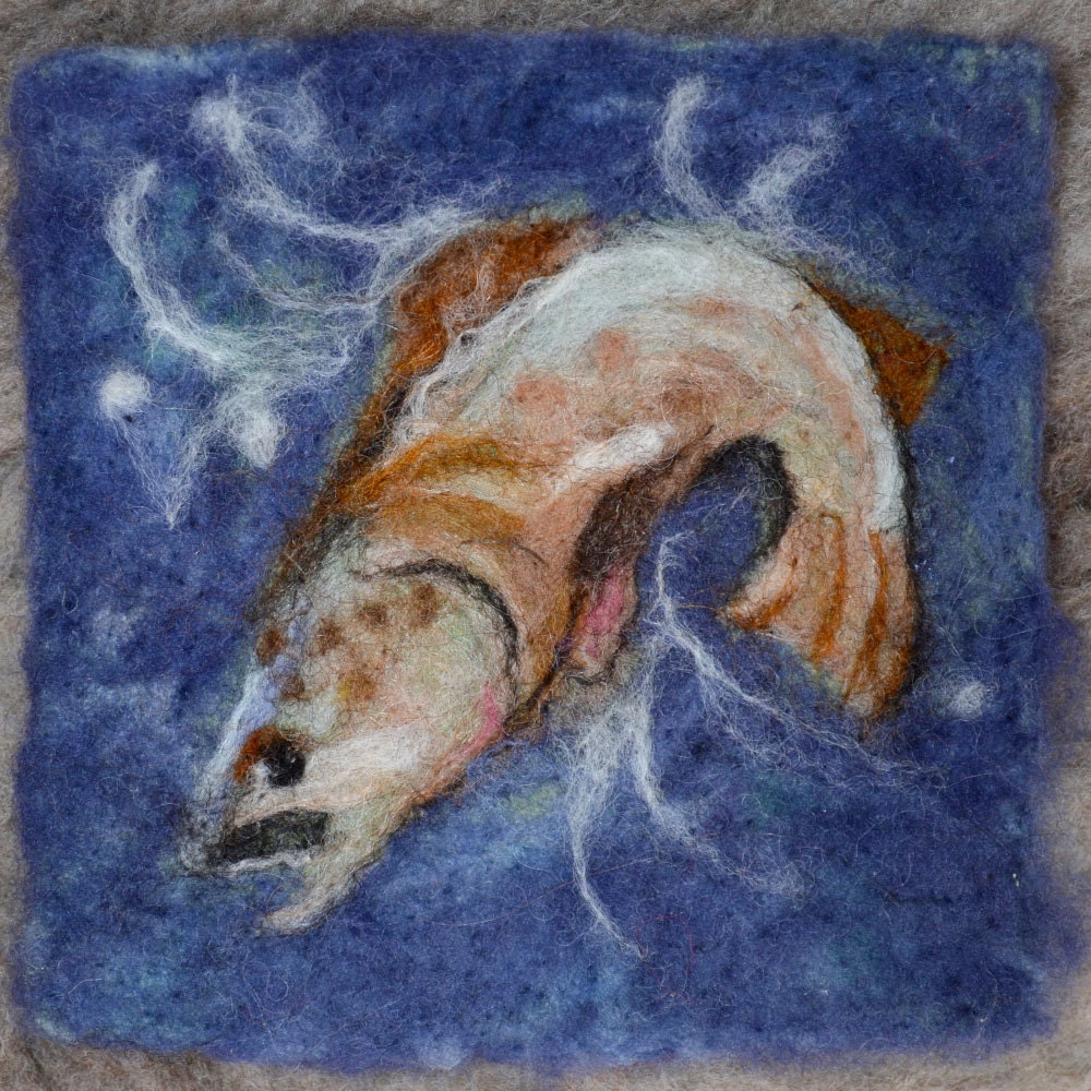 075 "Brook Trout" Thyme Tile Needle Felting Pattern Kit
