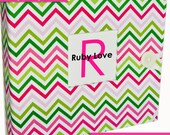 Baby Memory Book . Spring Chevron Stripes Album . Baby Book. Calendar. Journal
