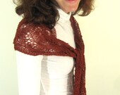 Hand Knit Japanese Feather Lace Scarf