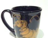 Hand painted mug - Robot Seadragon