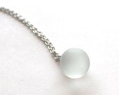 ON SALE Necklace sea glass marble Vintage 1940s - 1960s playful
