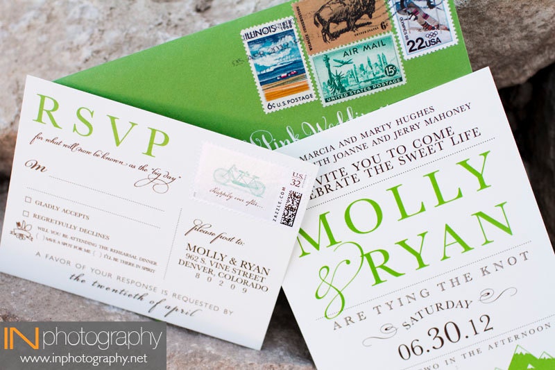 Wedding Invitation - Celebrate The Sweet Life
