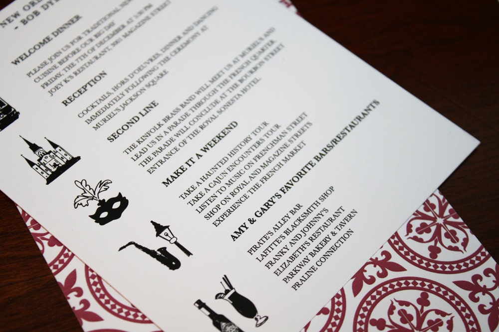 Wedding Invitation - Destination New Orleans