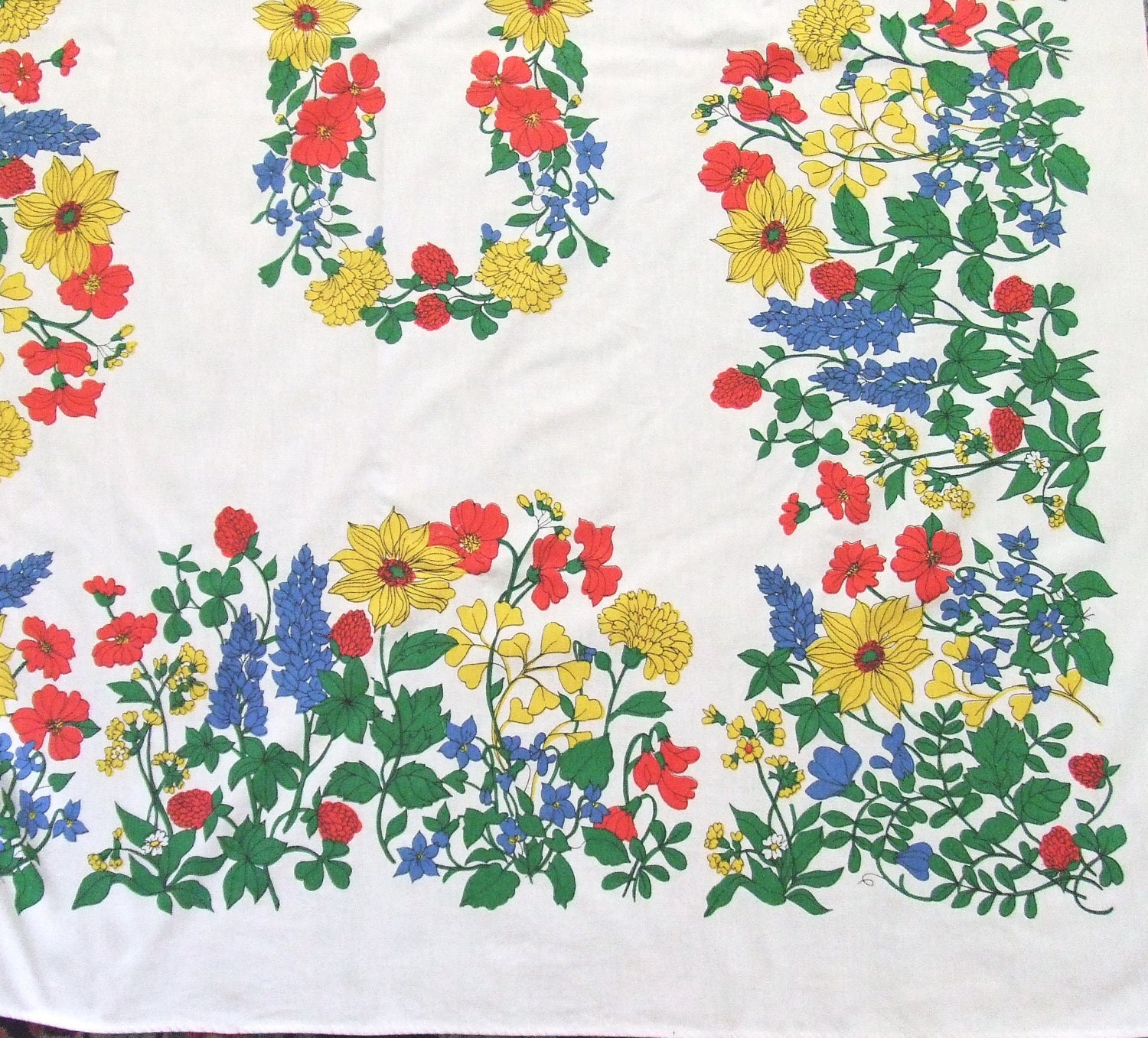 Flower Print Tablecloth from Fallani and Cohn