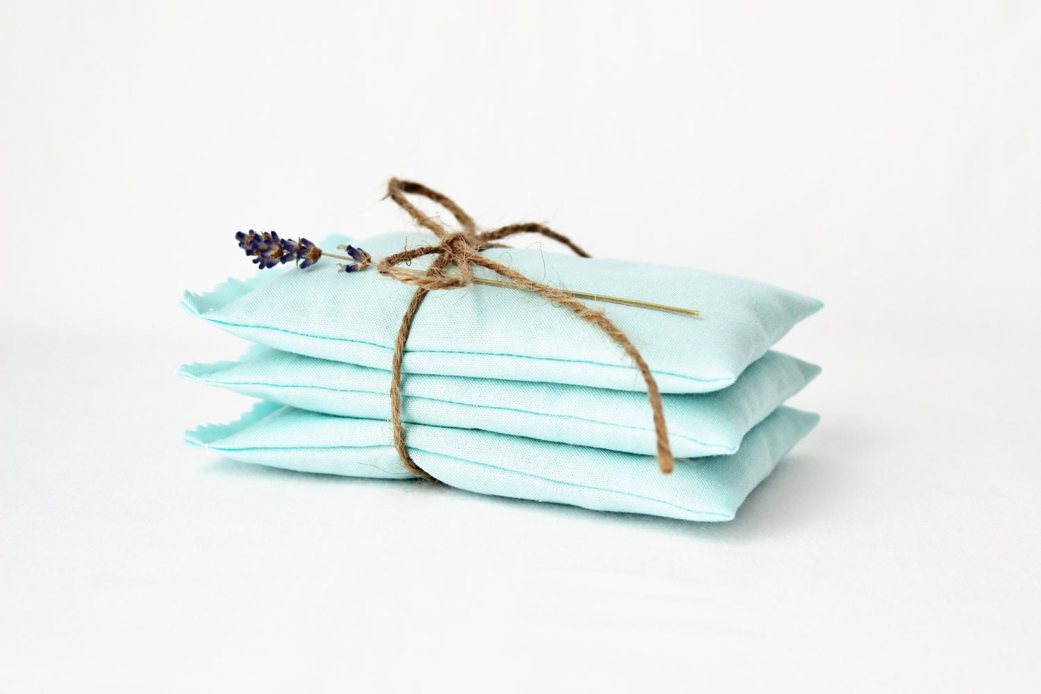 Aqua Blue Lavender Sachets - Organic Drawer Sachets - Bridesmaid Gift
