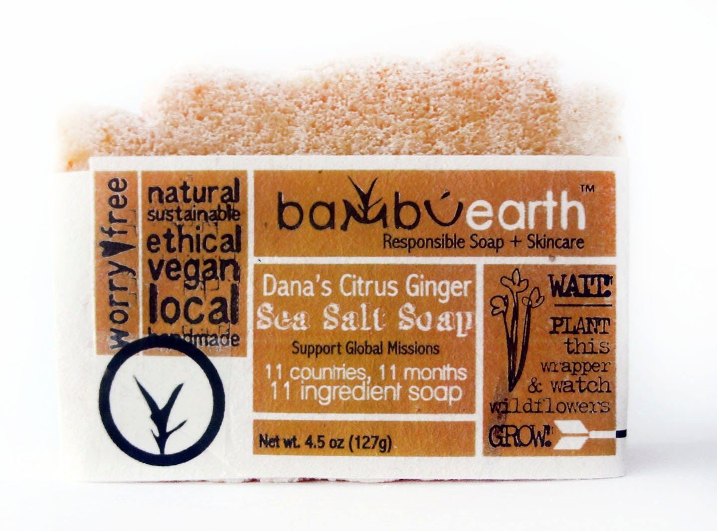 Salt Soap : Citrus Ginger Dead Sea Salt Soap Natural Soap Handmade Soap