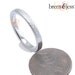 2.5mm Narrow Sterling Custom Fingerprint Wedding or Commitment Band or Guard Ring with Single Tip Print