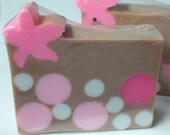 Pink sugar Soap By The Slice, glycerin soap, pink sugar, Handmade Soap, Fragrant soap, polka dot soap, decorative soap