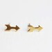 Tiny Gold Arrow Studs