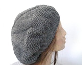 Instant Download Knit hat pattern- Digital  Hat Knitting PATTERN PDF -Seed Stitche Beret  Pattern  French Beret womens hat Fashion