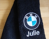 Embroidered Personalized bmw logo golf/bowling towel