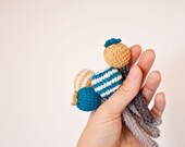 Crochet Crinkle Flower Baby Toy - Set of 3 - First Grasping and Teething Toys  - Eco-Friendly - Made to Order -My Little Garden - OOAK