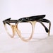 Vintage Extreme Winged Frame France Cat Eyes/ Rhinestone Eyeglasses/ Sunglasses/ Defect
