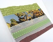 Autumn Fall Leaves A6 Greeting Card, Handmade Paper Collage by Jessica Sherriff