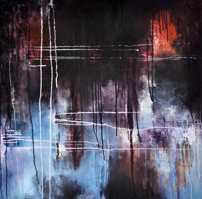 Abstract 5 - original abstract painting - large 28x28 inch SALE 25% OFF