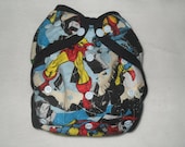 AI2 cloth diaper cover made from Marvel fabric