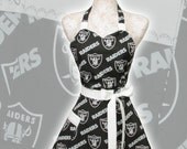 Team Apron, NFL football Oakland Raiders Silver and Black