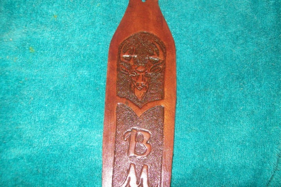 Personalized Tooled Leather Rifle Sling with Big Buck