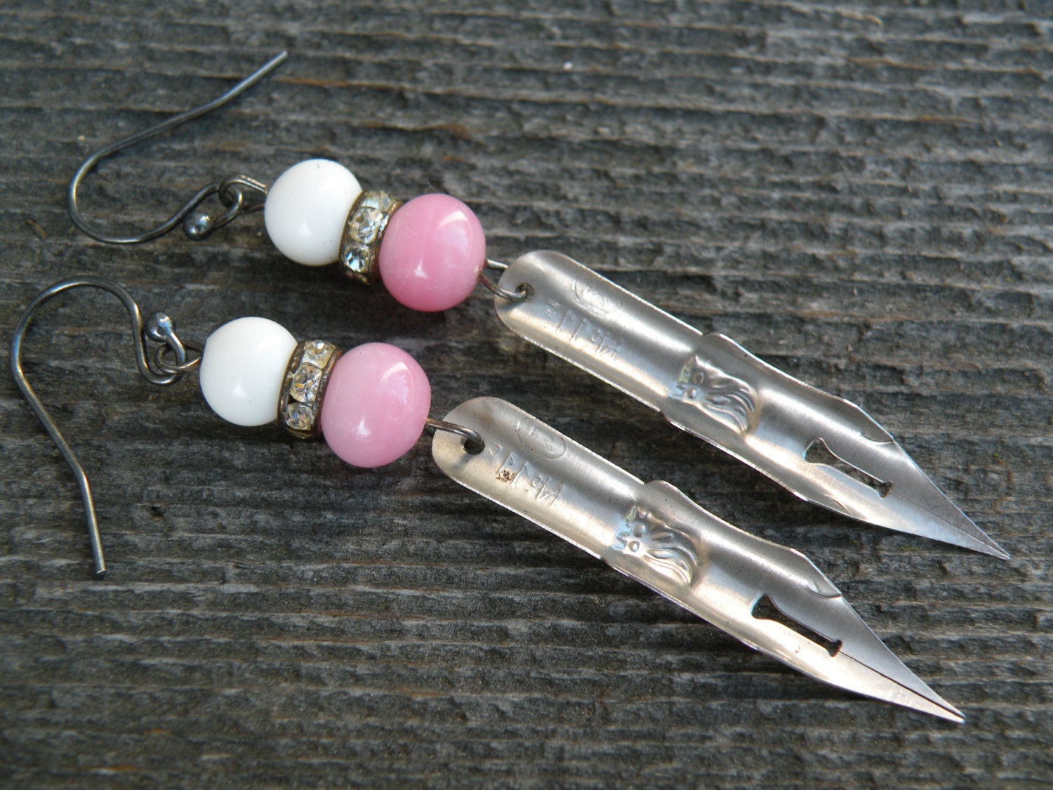 The Romantic Era - Vintage Pen Nib Earrings