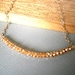 Row of Peach Mystic Quartz Rondelles, Gold Necklace, Gemstone Necklace