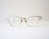 1950's Silver Cat Eye Glasses - jacksredbarn